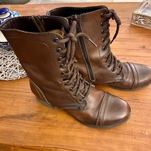 Steve Madden Shoes - Steve Madden Women's Troopa Combat Leather Boots Steve Madden Shoes - Steve Madden Women's Troopa Combat Leather Boots